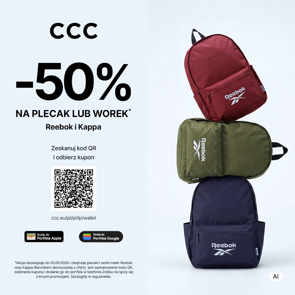 Aż 50% na plecak lub worek!